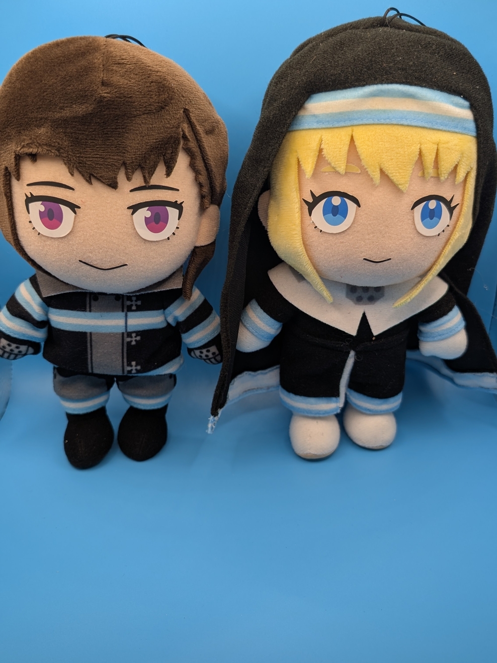 Plush Anime Style Kids Toy - Blue & Black Character Doll